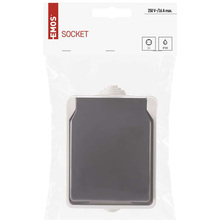 Розетка наружная EMOS A1396 серая IP44