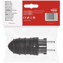 Вилка прямая EMOS IP44 SCHUKO Black (P0050)