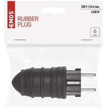 Вилка прямая EMOS IP44 SCHUKO Black (P0050)