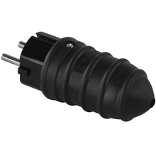 Вилка прямая EMOS IP44 SCHUKO Black (P0050)