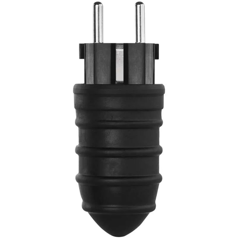 Вилка прямая EMOS IP44 SCHUKO Black (P0050) Тип электровилка