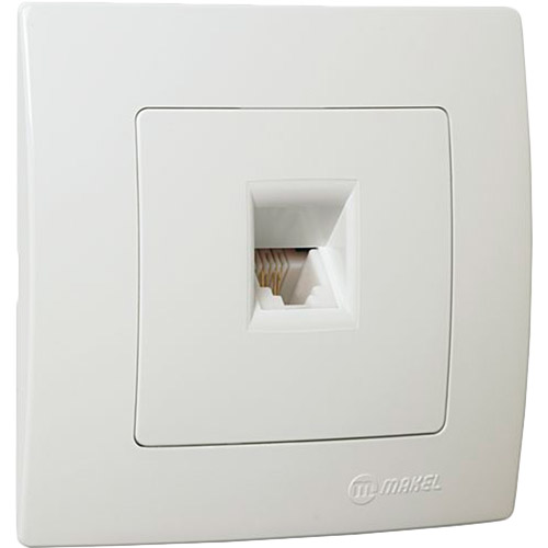 Розетка телефонна MAKEL Lillium Natural Kare TF євро White (32001014) Розетка телефонна MAKEL Lillium Natural Kare TF євро White (32001014)