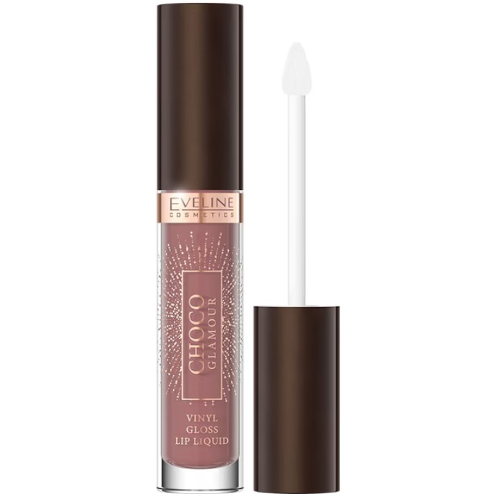 Жидкая губная помада Eveline Choco Glamour Vinyl Gloss Lip Liquid 03 Toffee Chocolate 4.5 мл (5903416058908)