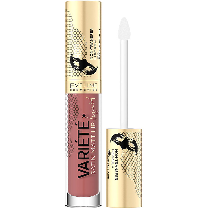 Жидкая матовая помада с гиалуроновой кислотой Eveline Variete Satin Matt Lip Liquid №04 4.5 мл (5901761952162)