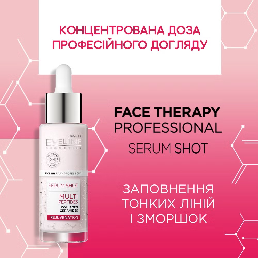 Сироватка для омолоджування для обличчя Eveline Cosmetics Face Therapy Professional з мультипептидами 30 мл (5903416039587) Тип сироватки та олії