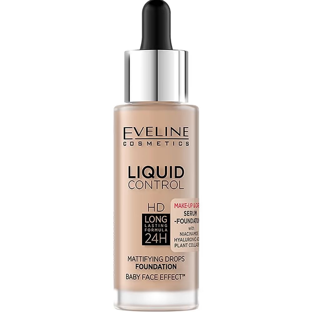 Тональный крем Eveline Cosmetics Liquid Control HD 035 Natural Beige 32 мл (5903416048565)