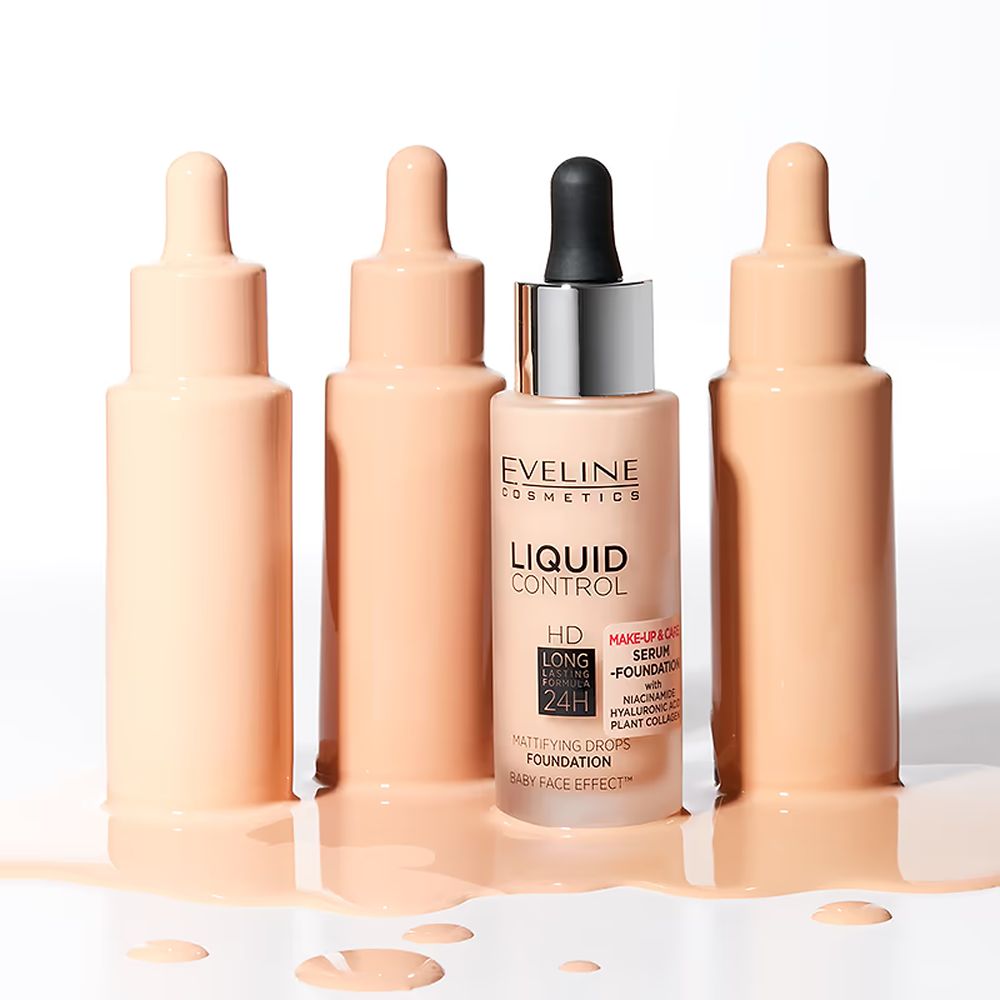Тональный крем Eveline Cosmetics Liquid Control HD 035 Natural Beige 32 мл (5903416048565) Вид тональный крем