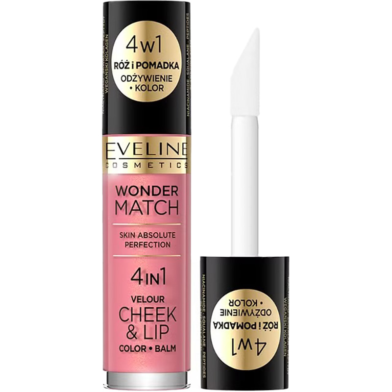 Жидкие румяна EVELINE WONDER MATCH VELOUR CHEEK&LIP № 03 4,5 мл (5903416048602)