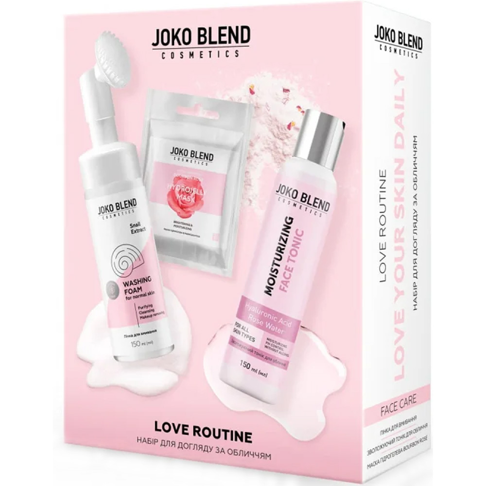 Набір для обличчя JOKO BLEND Love Routine пінка 150 мл + тонік 150 мл + маска 20 г (289508) Область застосування обличчя