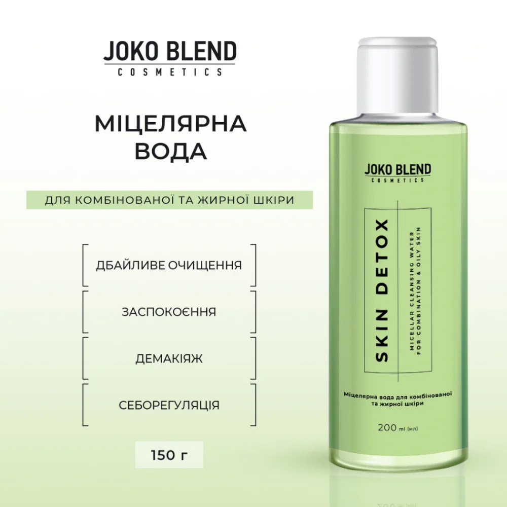 Мицелярная вода JOKO BLEND Skin Detox 200 мл (289515) Тип средства для очищения