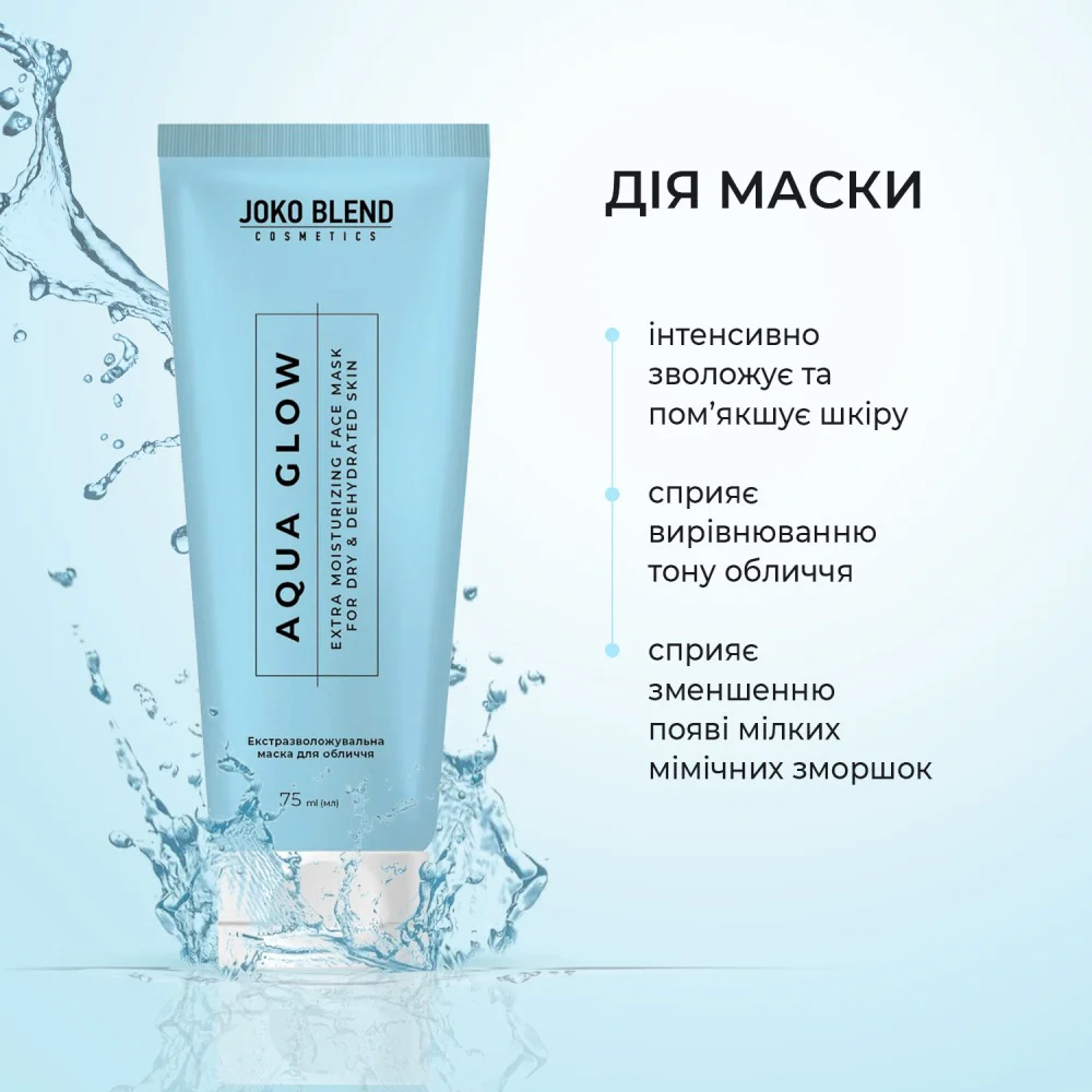 Маска для лица JOKO BLEND Aqua Glow 75 мл (289539) Вид маска кремовая