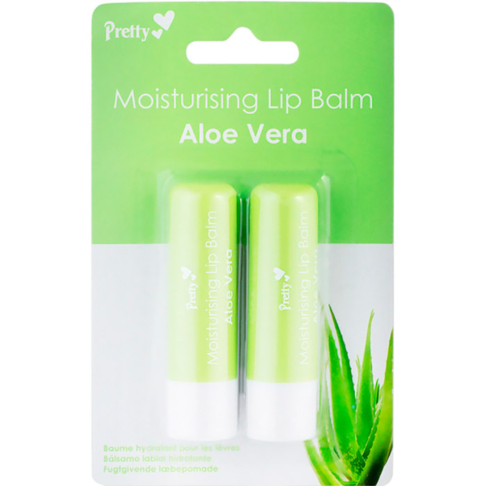 

Бальзам для губ Pretty Moisturising Aloe Vera 4.3 мл х 2 шт (5031413982312), Бальзам для губ Aloe Vera 2 шт
