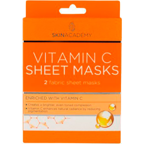 

Маска для лица SKIN ACADEMY Vitamin C 2 шт (5031413989908), Маска тканинна Vitamin C 2шт