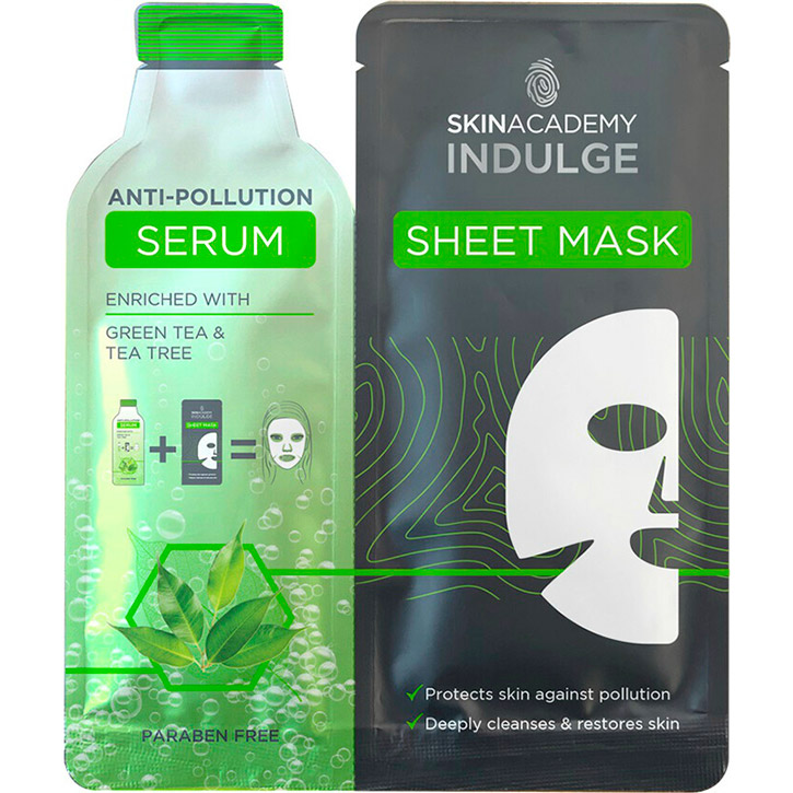 

Сыворотка-маска для лица Skin Academy Indulge Anti-Pollution 25 мл (5031413912845), Сироватка & Маска д/обличчя Indulge Anti-Pollution