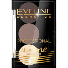 Набір для брів Eveline All in One Professional №01 Темно-коричневий 28.8 г (5901761957631)