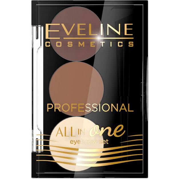 

Набор для бровей Eveline All in One Professional №02 Светло-коричневый 28.8 г (5901761957648), Професійний набір для стилізації та