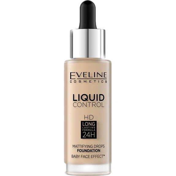 

Жидкая тональная основа Eveline Liquid Control №005 - Ivory 32 мл (5901761961850), LIQUID CONTROL Іноваційна рідка
