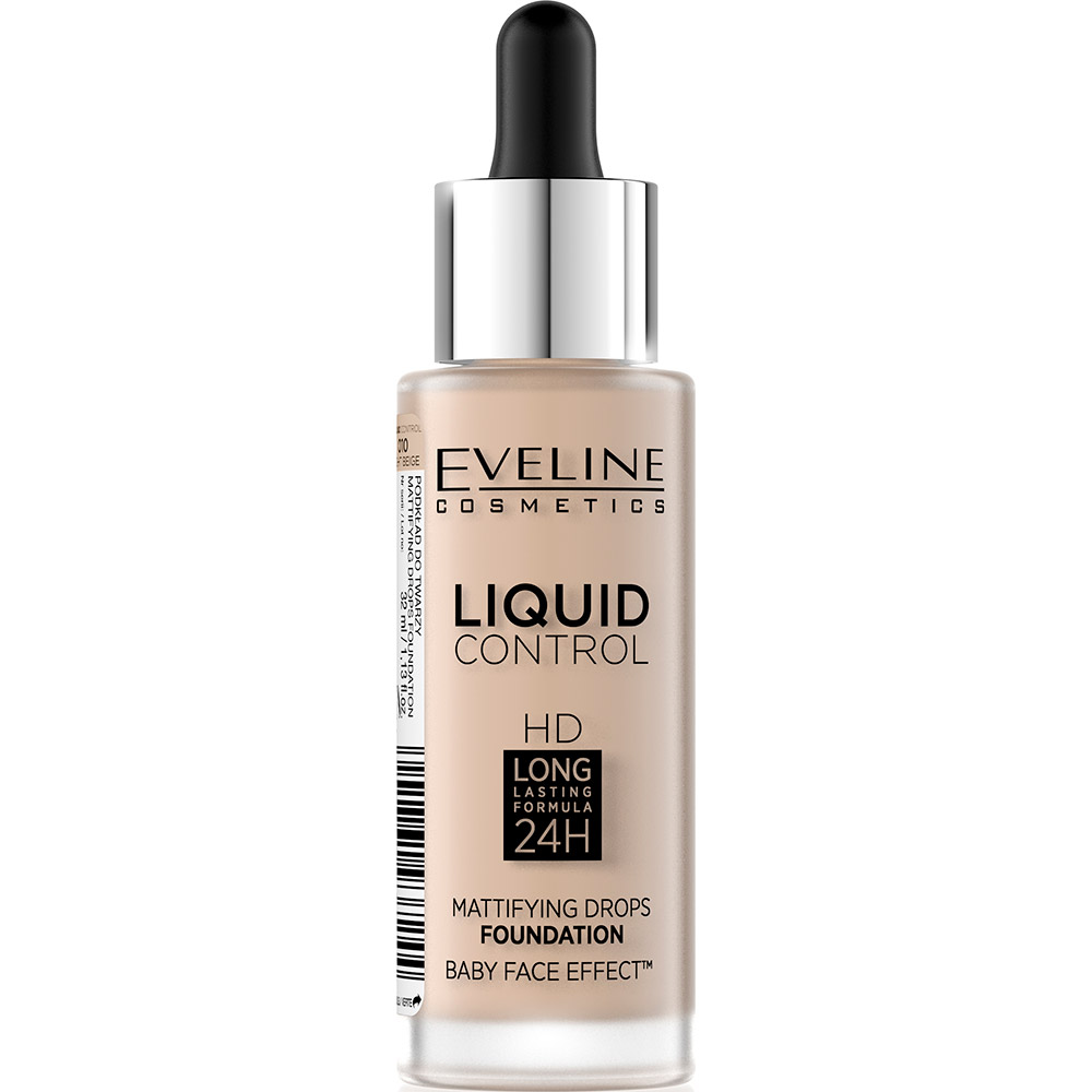 

Жидкая тональная основа EVELINE COSMETICS Liquid Control №010 Light Beige 32 мл (5901761937244), LIQUID CONTROL Іноваційна рідка