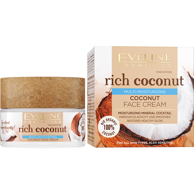 

Крем для лица Eveline Rich Coconut 50 мл (5903416029441), крем для лиця для всіх типів шкіри,