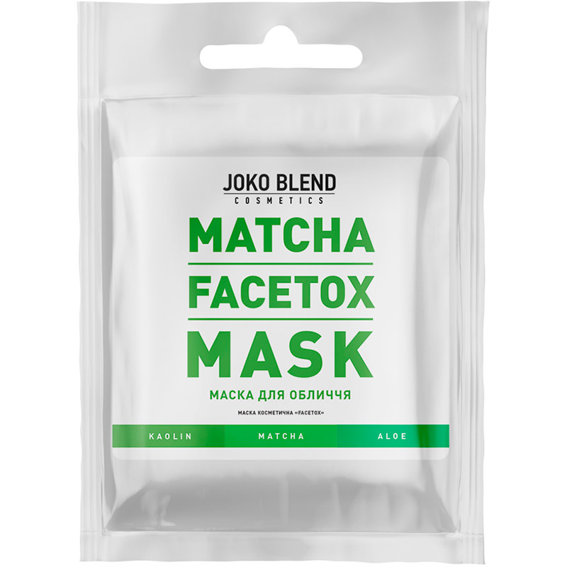 

Маска для лица Joko Blend Matcha Facetox Mask 20 г (734901), Маска для обличчя Matcha Facetox Mask 20 г