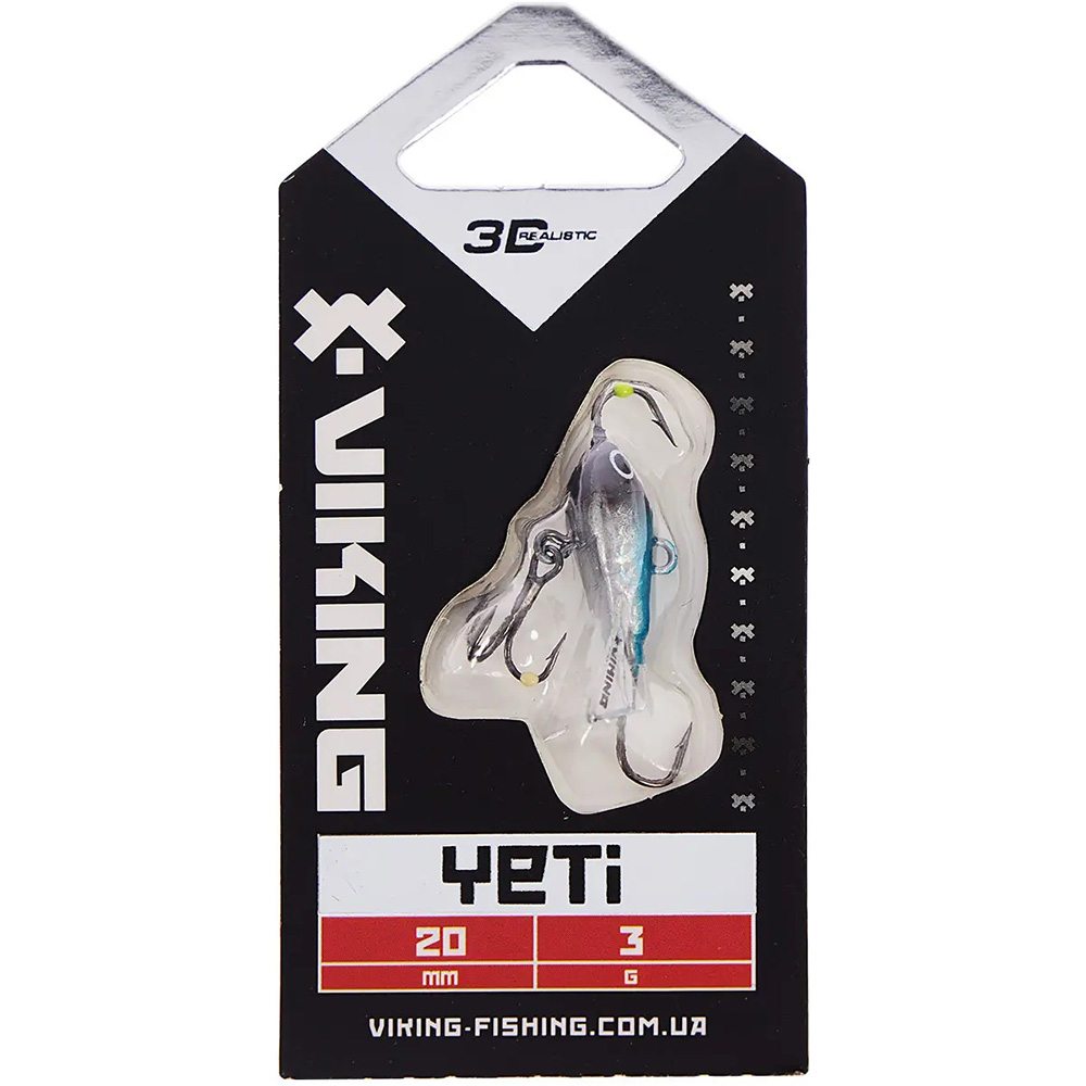 Балансир VIKING FISHING Yeti Ice Jig 20 мм 03 Light Blue Glam (1919.01.61) Тип балансири