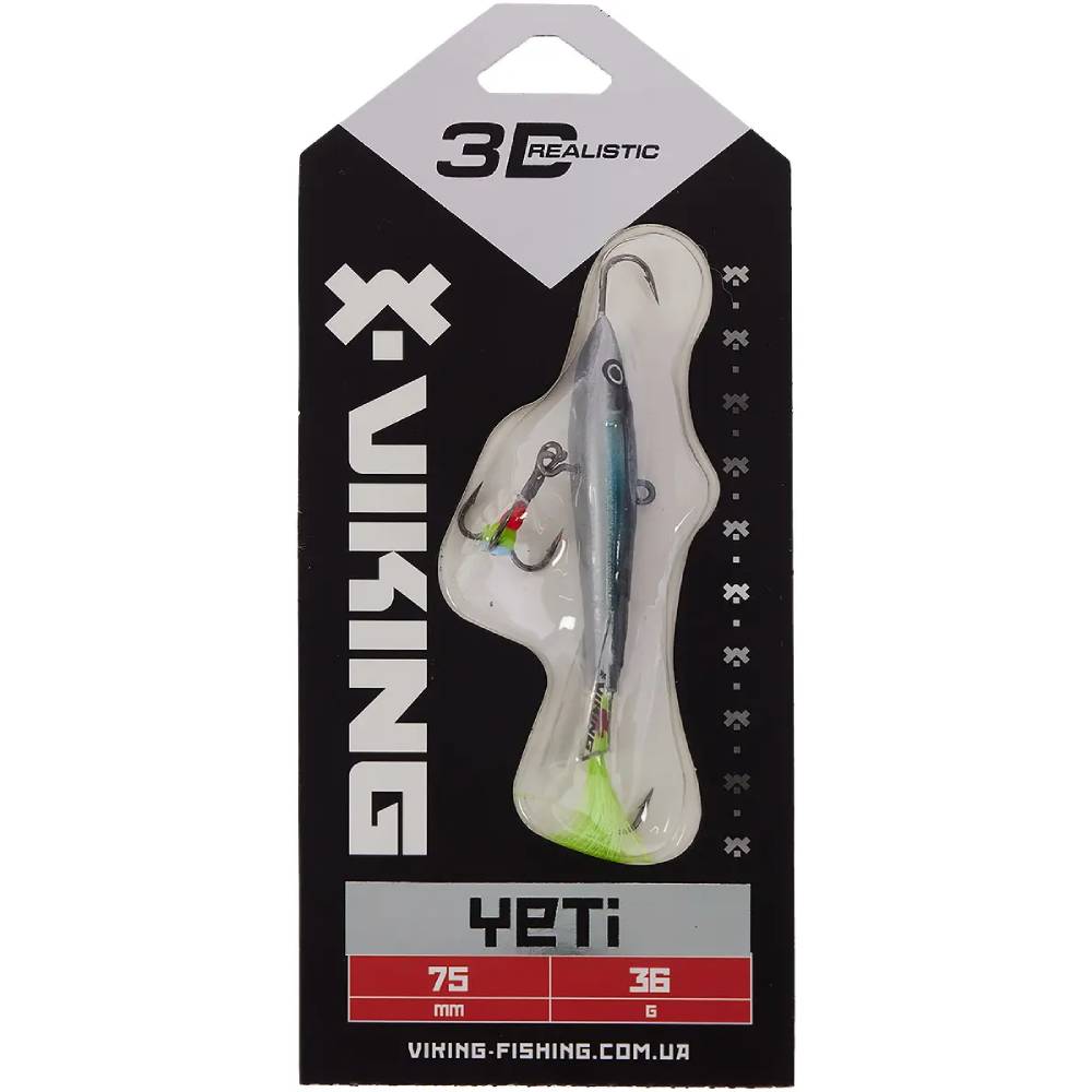 Балансир VIKING FISHING Yeti Ice Jig 75мм 36г 14 Dark Mackerel (1919.02.52) Тип балансиры