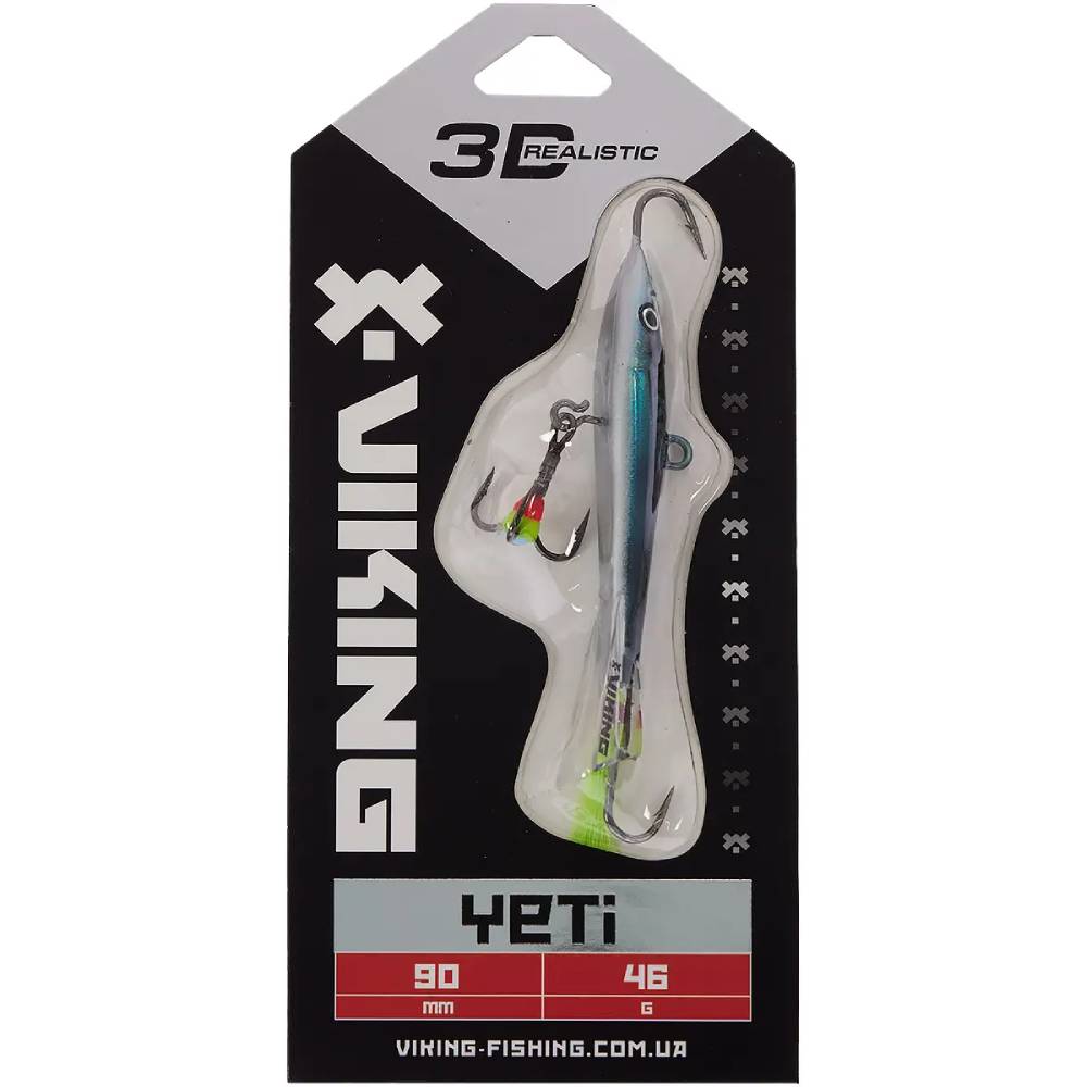 Балансир VIKING FISHING Yeti Ice Jig 90мм 46г 14 Dark Mackerel (1919.02.68) Тип балансири