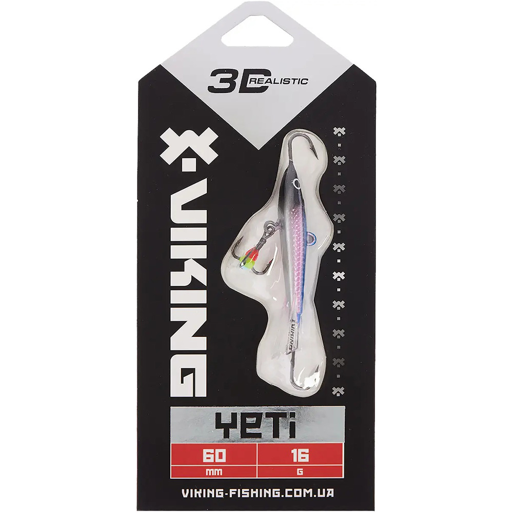 Балансир VIKING FISHING Yeti Ice Jig 60мм 16г 01 Blue Glam (1919.02.23) Тип балансиры