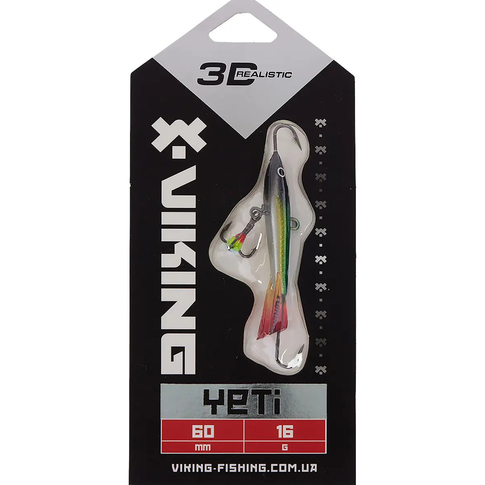 Балансир VIKING FISHING Yeti Ice Jig 60мм 16г 02 Green Glam (1919.02.24) Тип балансири