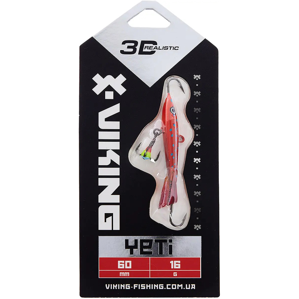 Балансир VIKING FISHING Yeti Ice Jig 60мм 16г 07 Coral Trout (1919.02.29) Тип балансири