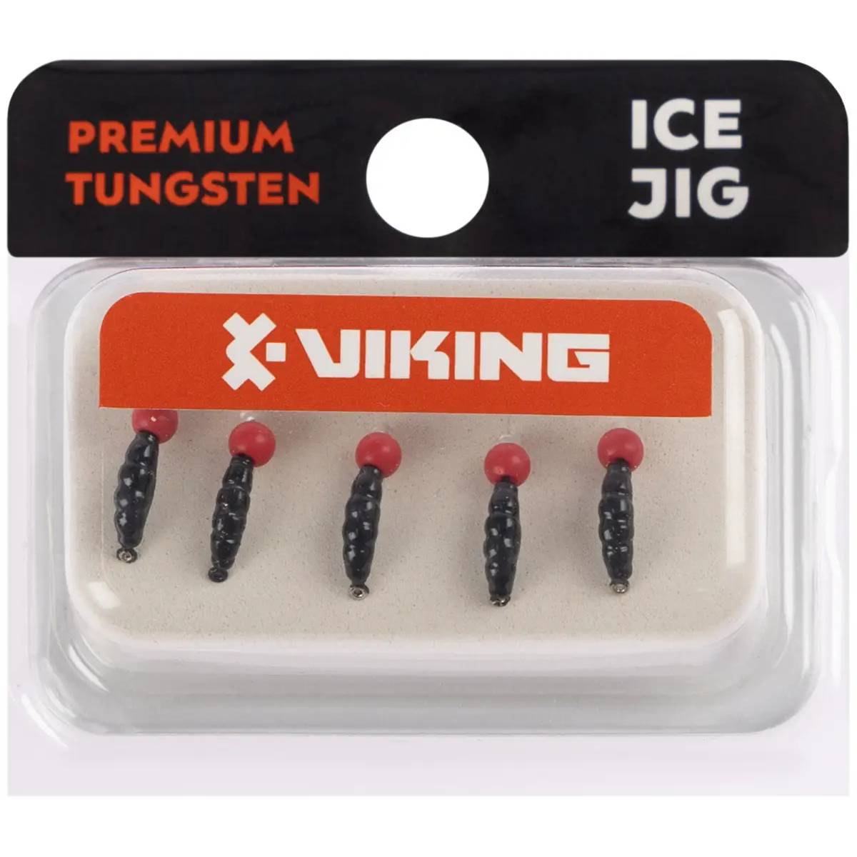 Блешня вольфрамова Viking Fishing Shrimp+Bead 7 мм Black+R 5 шт (1919.03.91) Тип мормишки