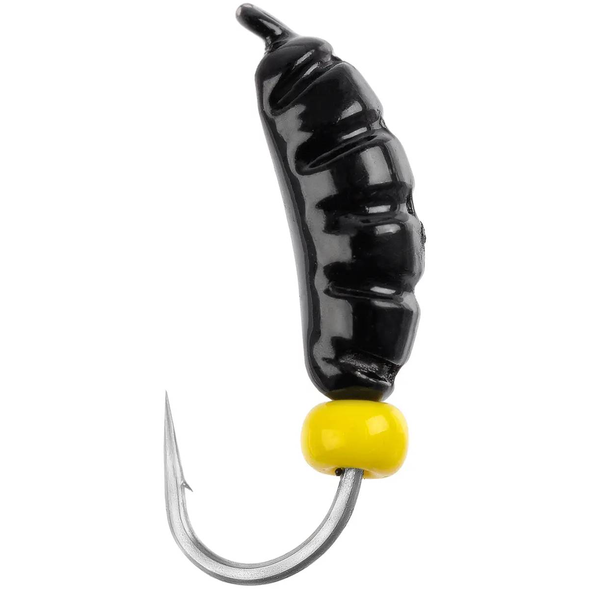 Блешня вольфрамова Viking Fishing Shrimp+Bead 7 мм Black+Y 5 шт (1919.03.92)