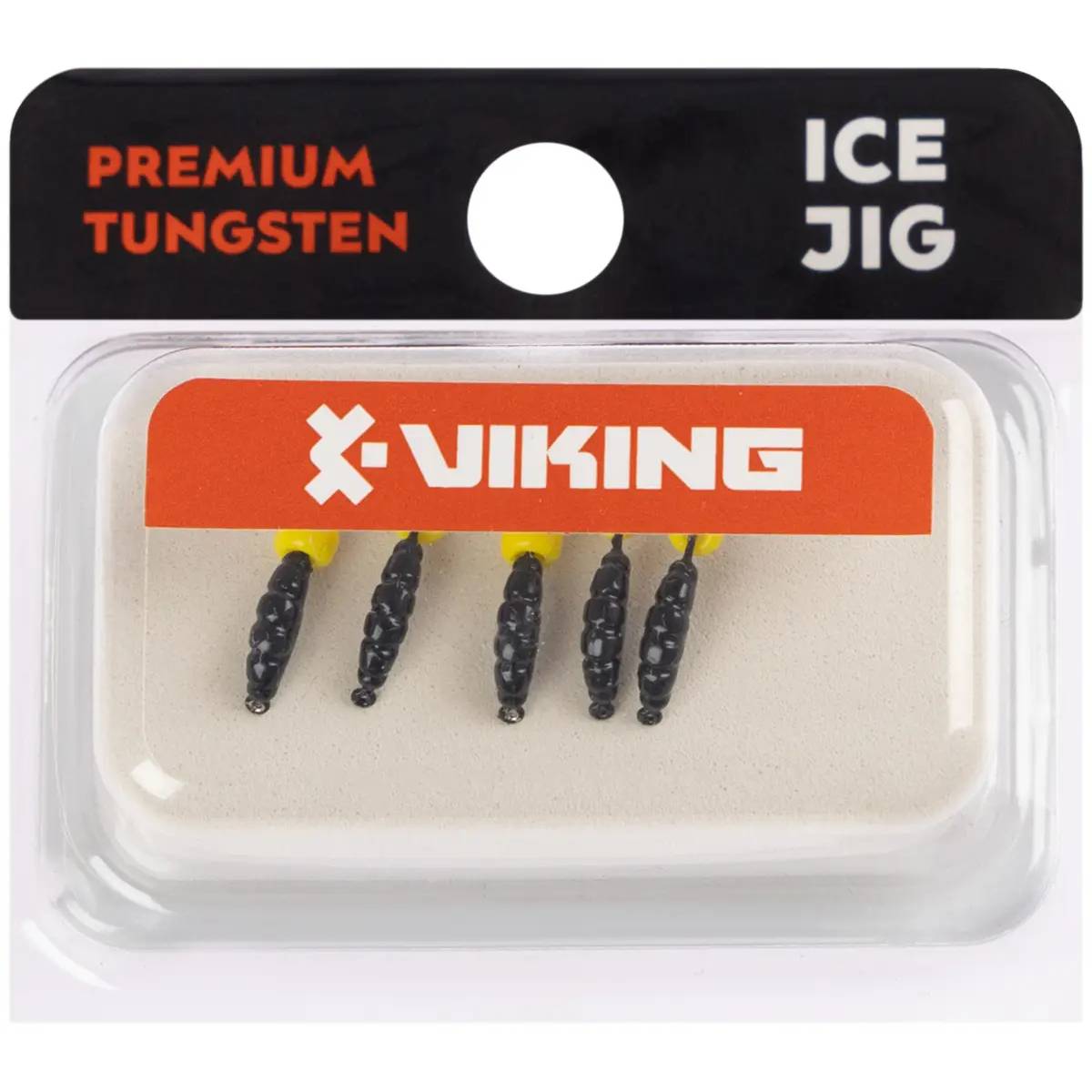 Блешня вольфрамова Viking Fishing Shrimp+Bead 7 мм Black+Y 5 шт (1919.03.92) Тип мормишки