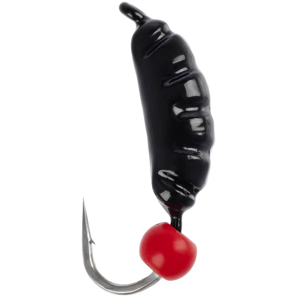 Мормышка вольфрамовая Viking Fishing Shrimp+Bead 9 мм Black+R 5 шт (1919.04.01)