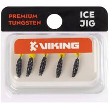 Блешня вольфрамова Viking Fishing Shrimp+Bead 9 мм Black+Y 5 шт (1919.04.02)