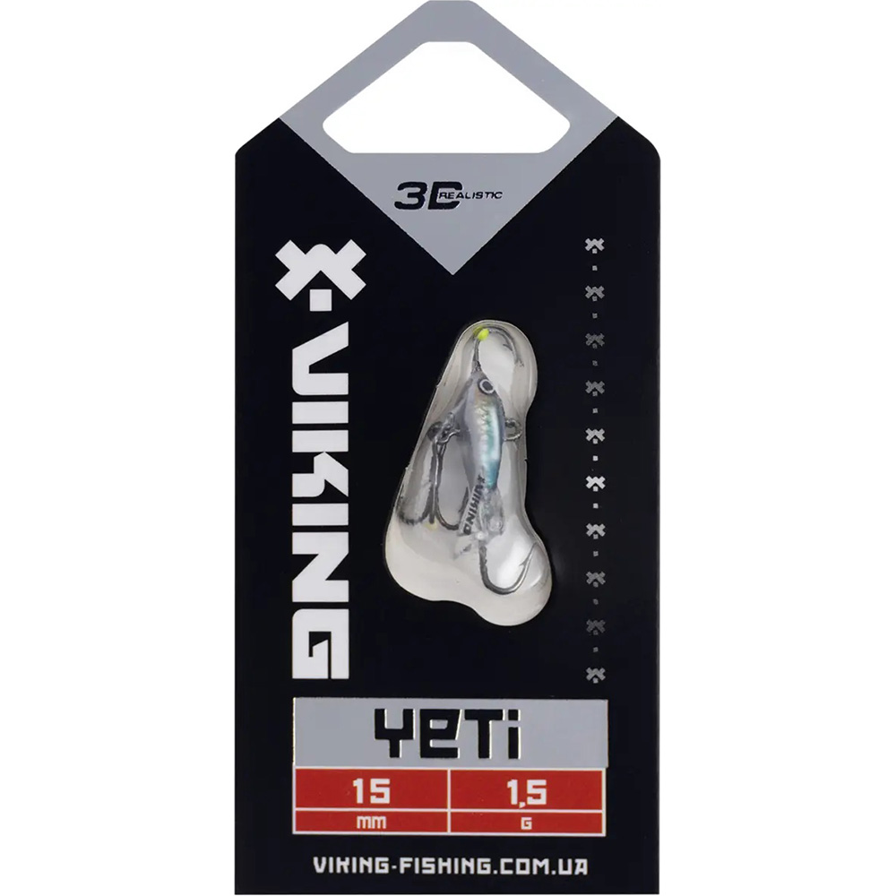 Балансир VIKING FISHING Yeti Ice Jig 15мм 1.5г 11 Anchovy (1919.04.26) Тип балансири