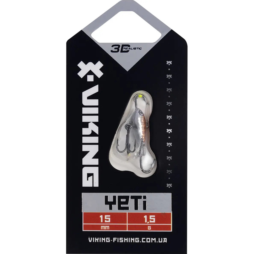 Балансир VIKING FISHING Yeti Ice Jig 15мм 1.5г 12 Smoke Anchovy (1919.04.27) Тип балансиры