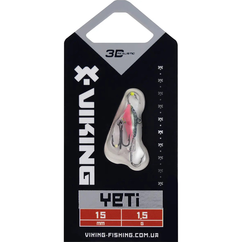 Балансир VIKING FISHING Yeti Ice Jig 15мм 1.5г 22 Kingfisher Pink (1919.04.45) Тип балансиры