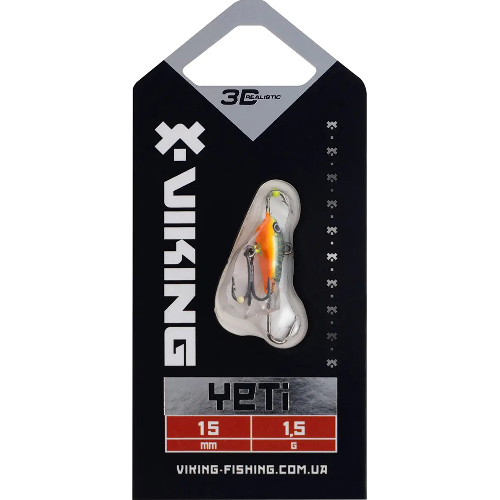 Балансир VIKING FISHING Yeti Ice Jig 15мм 1.5г 21 Kingfisher Green (1919.04.44) Тип балансиры