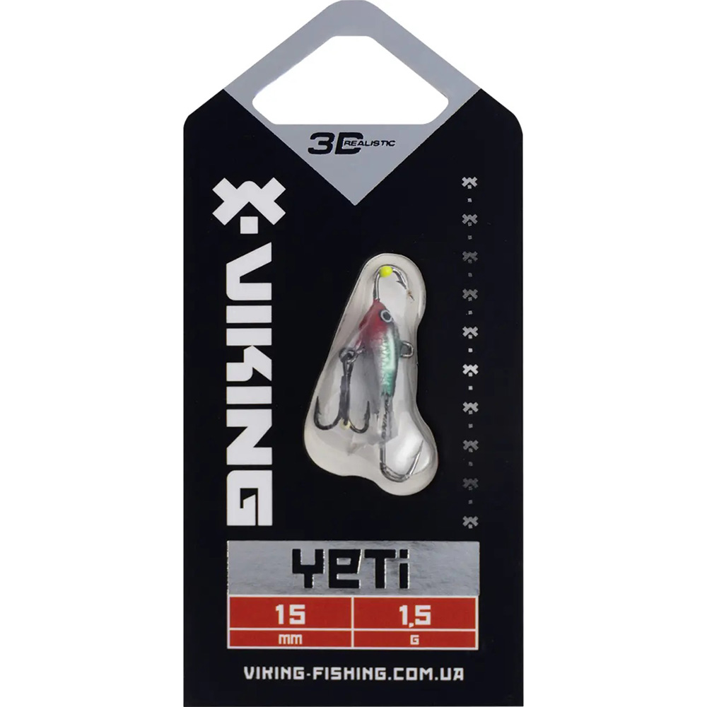 Балансир VIKING FISHING Yeti Ice Jig 15мм 1.5г 19 Green Anchovy (1919.04.42) Тип балансиры