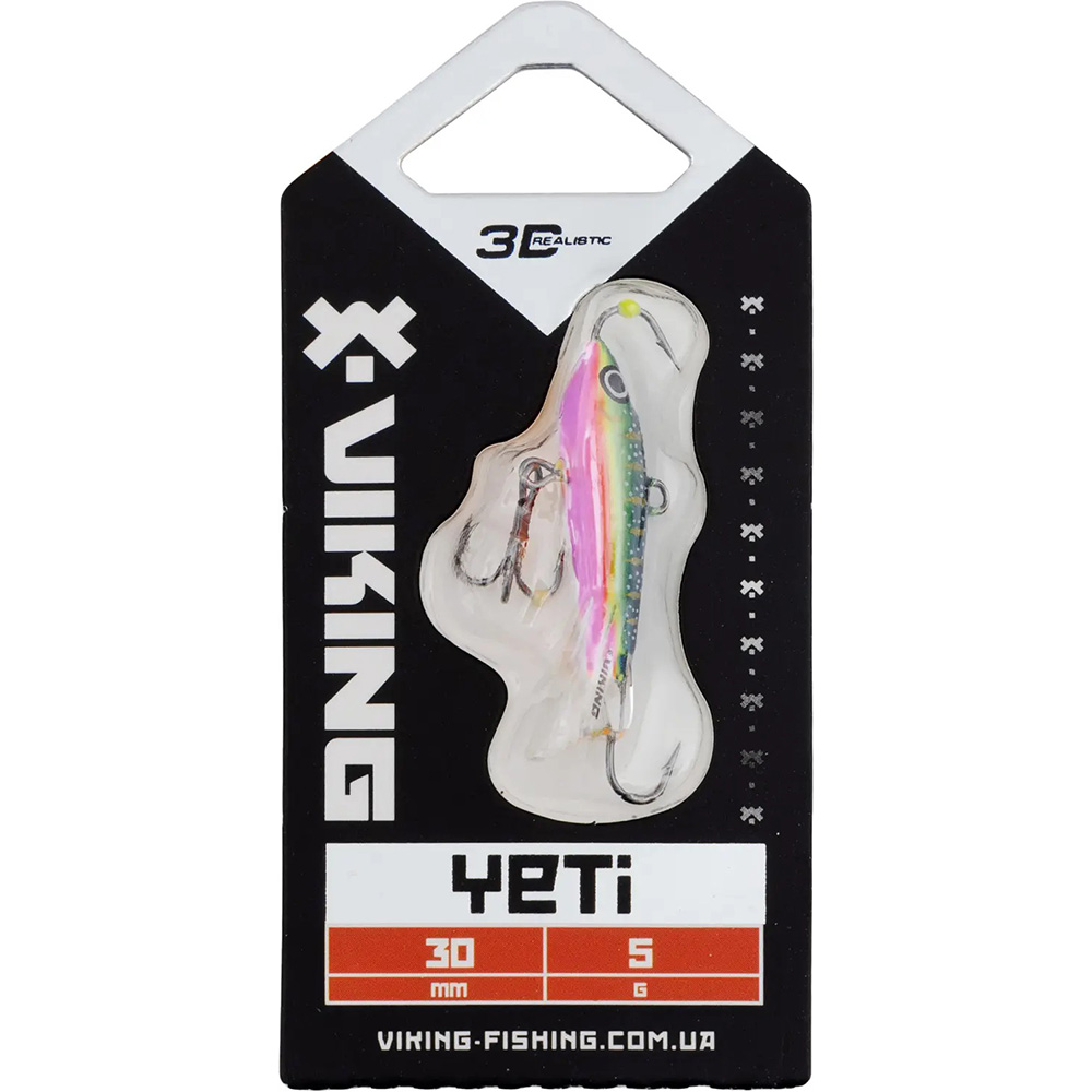 Балансир VIKING FISHING Yeti Ice Jig 30мм 5г 22 Kingfisher Pink (1919.04.57) Тип балансири