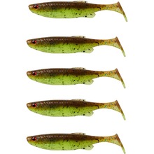 Набір силіконових приманок SAVAGE GEAR Fat Minnow T-Tail 90 мм Chartreuse Pumpkin 5 шт (1854.43.14)