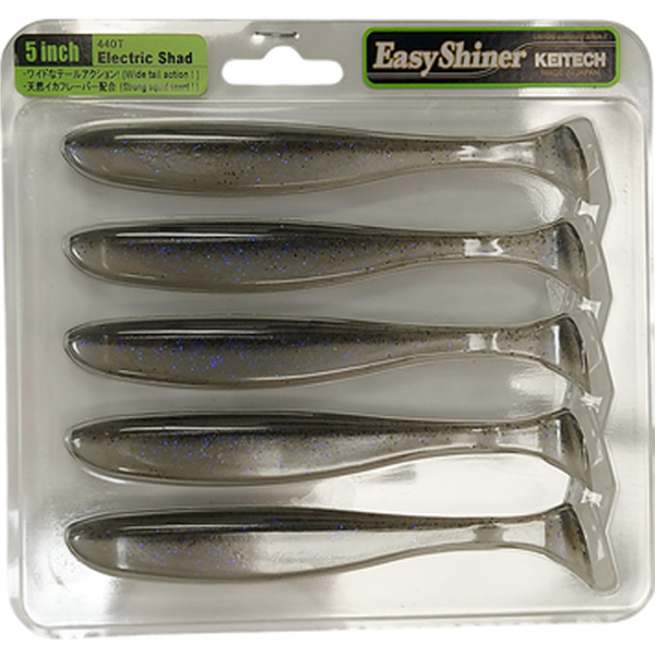 Внешний вид Силикон KEITECH Easy Shiner 5" #440 Electric Shad 5 шт (1551.03.42)