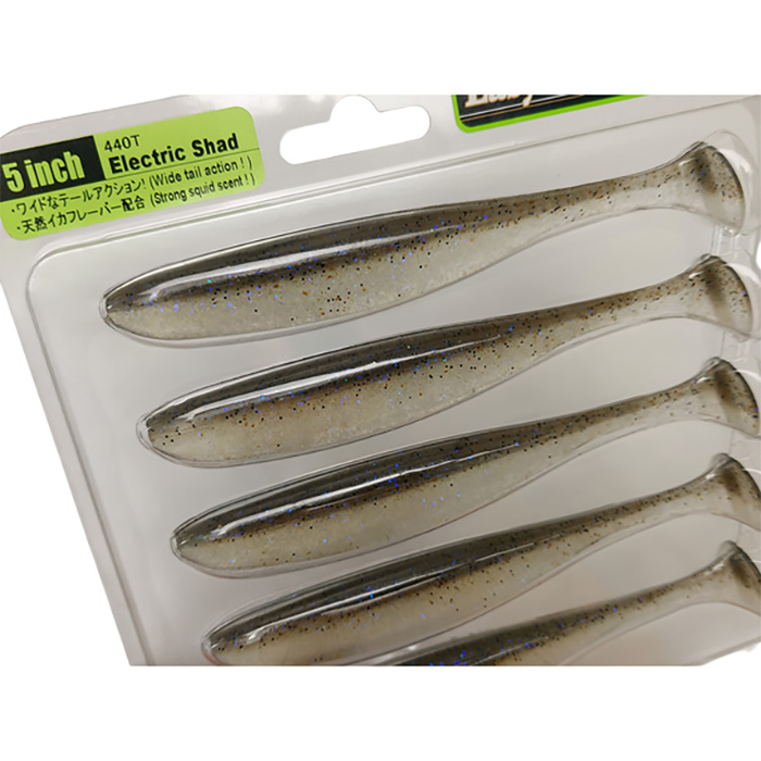 Силикон KEITECH Easy Shiner 5" #440 Electric Shad 5 шт (1551.03.42) Длина 114