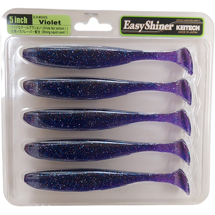 Силікон KEITECH Easy Shiner 5" EA # 04 Violet 5 шт (1551.03.74) Довжина 125