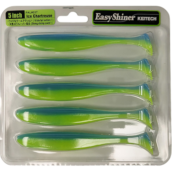 Силикон KEITECH Easy Shiner 5" PAL#03 Ice Chartreuse 5 шт (1551.09.81) Длина 125
