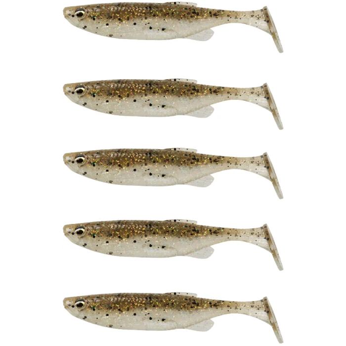 Набір силіконових приманок SAVAGE GEAR Fat Minnow T-Tail 105 мм 11 г Holo Baitfish 5 шт (76999)