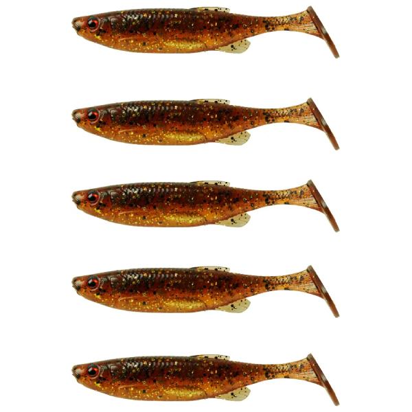 Набір силіконових приманок SAVAGE GEAR Fat Minnow T-Tail 105 мм 11 г Motoroil UV 5 шт (76997)