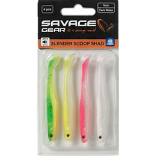 Силікон SAVAGE GEAR Slender Scoop Shad 150мм 17.0g Dark Water Mix 4 шт (76756)