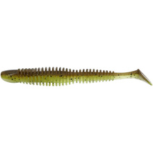Набор силиконовых приманок REINS Bubbling Shad 4" 6шт B08 Green Pumpkin Chart Melon (4571370217320)